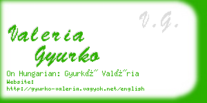 valeria gyurko business card